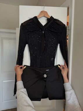 Sheer Body Suit and Skirt Set